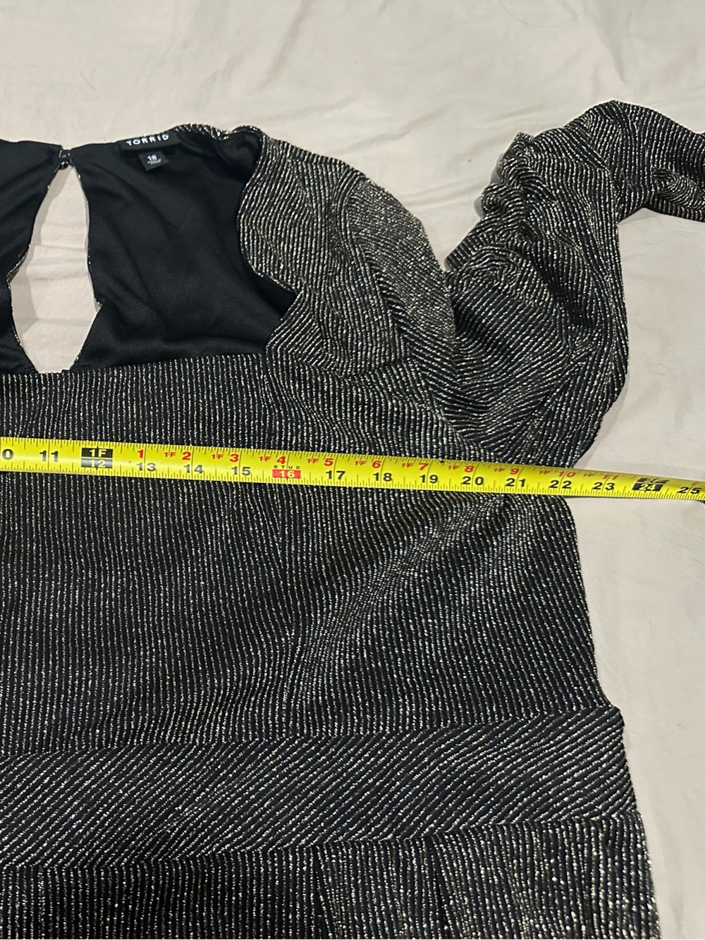 torrid Metallic Square-Neck Jumpsuit in Charcoal Shimmer - Picture 5 of 10